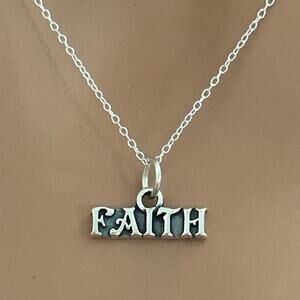Sterling Silver Faith Necklace